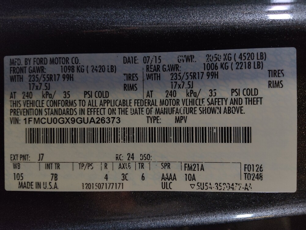 2016 Ford Escape in Pensacola, FL 32505 - 18091834 33