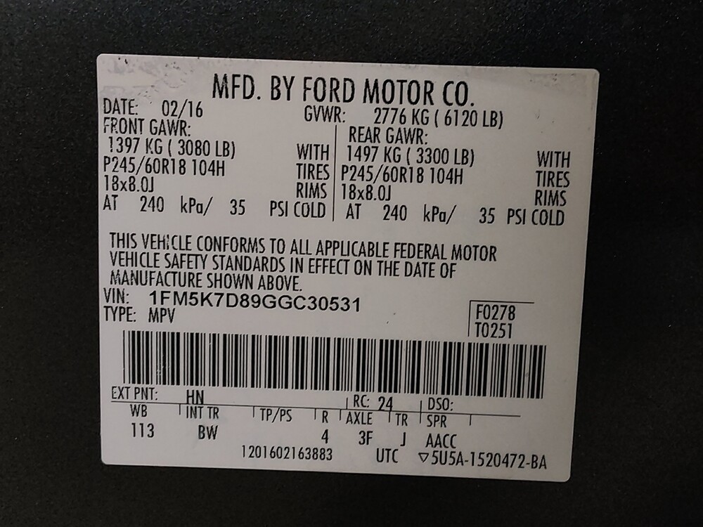 2016 Ford Explorer in Sanford, FL 32773 - 18091835 33