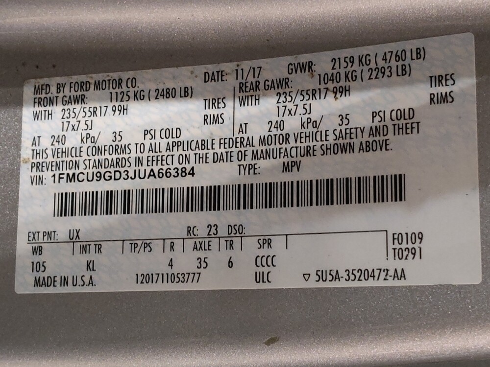 2018 Ford Escape in Fort Worth, TX 76116 - 18091871 33