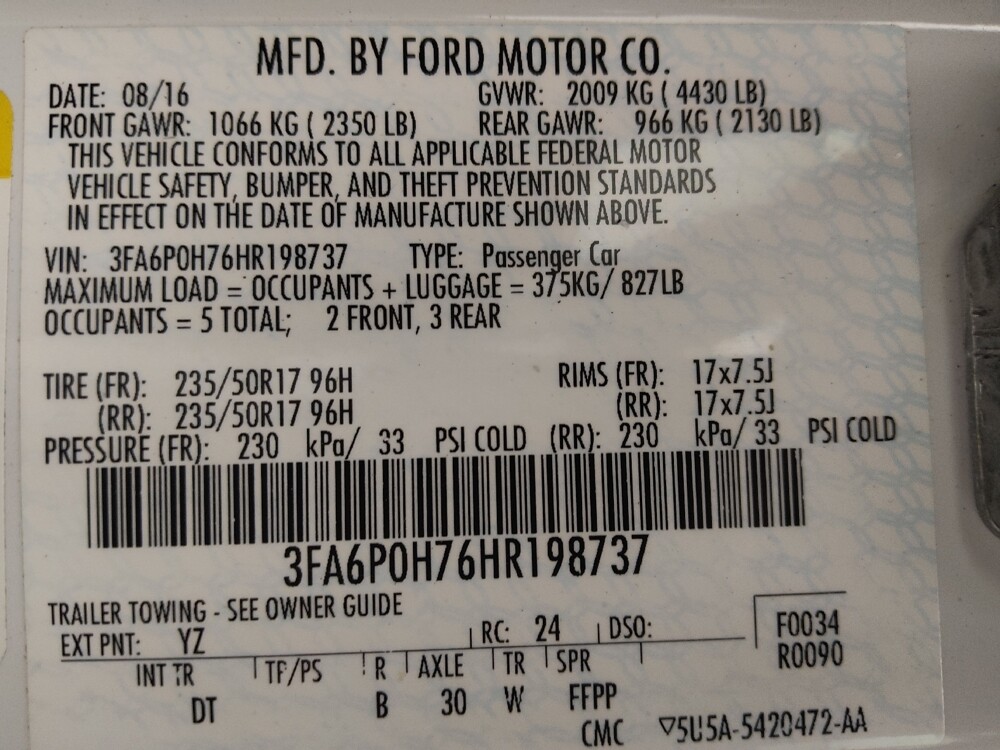 2017 Ford Fusion in Jacksonville, FL 32210 - 18091887 33