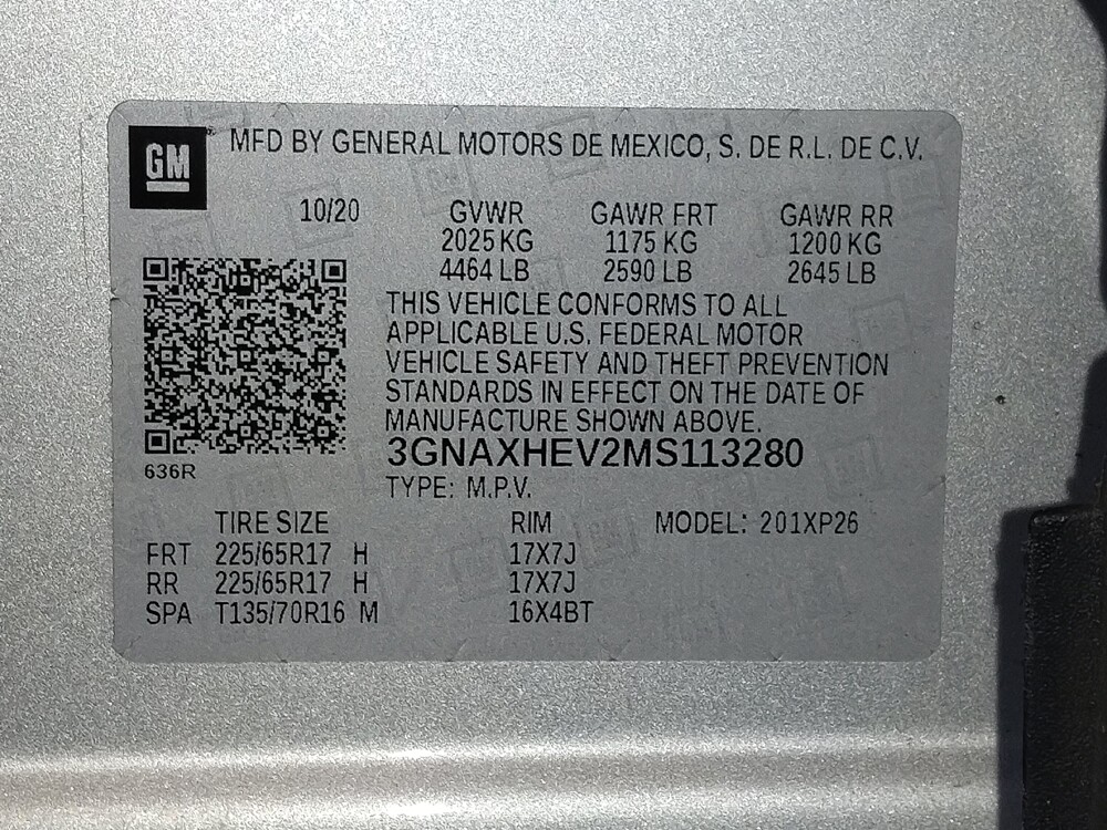 2021 Chevrolet Equinox in Sanford, FL 32773 - 18091984 33