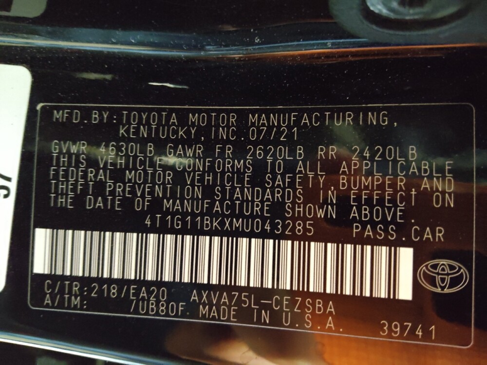 2021 Toyota Camry in Charlotte, NC 28273 - 18091991 33