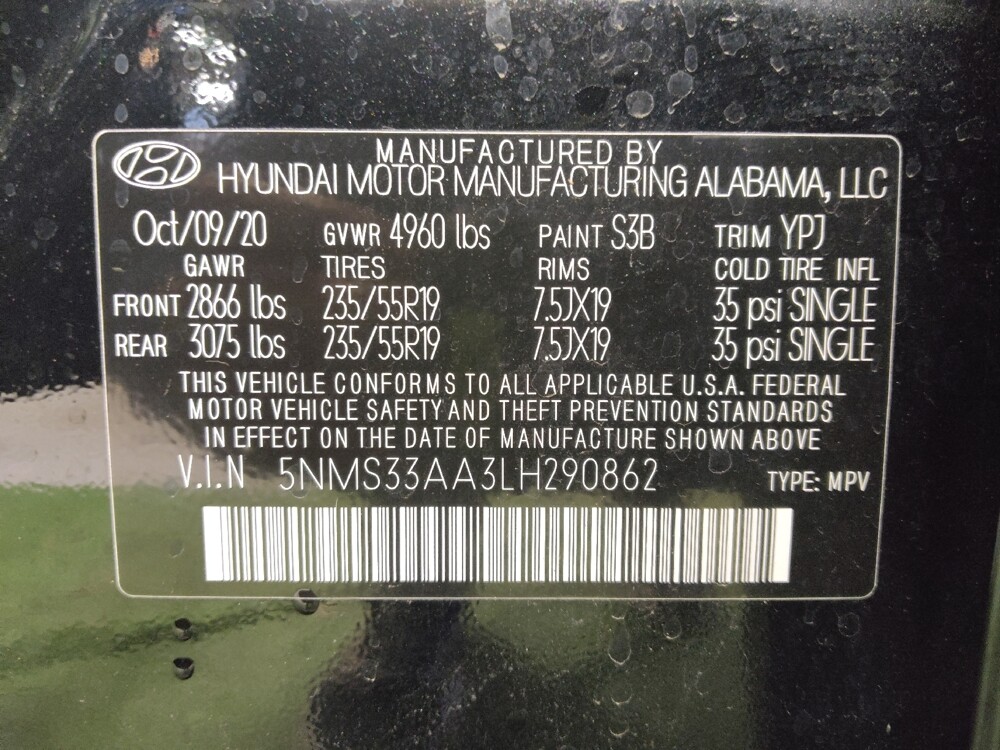 2020 Hyundai Santa Fe in Bradenton, FL 34207 - 18092061 33