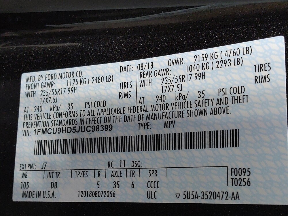 2018 Ford Escape in Columbia, SC 29210 - 18092068 33