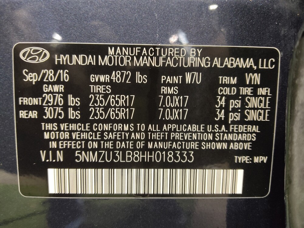 2017 Hyundai Santa Fe in Bradenton, FL 34207 - 18092077 33