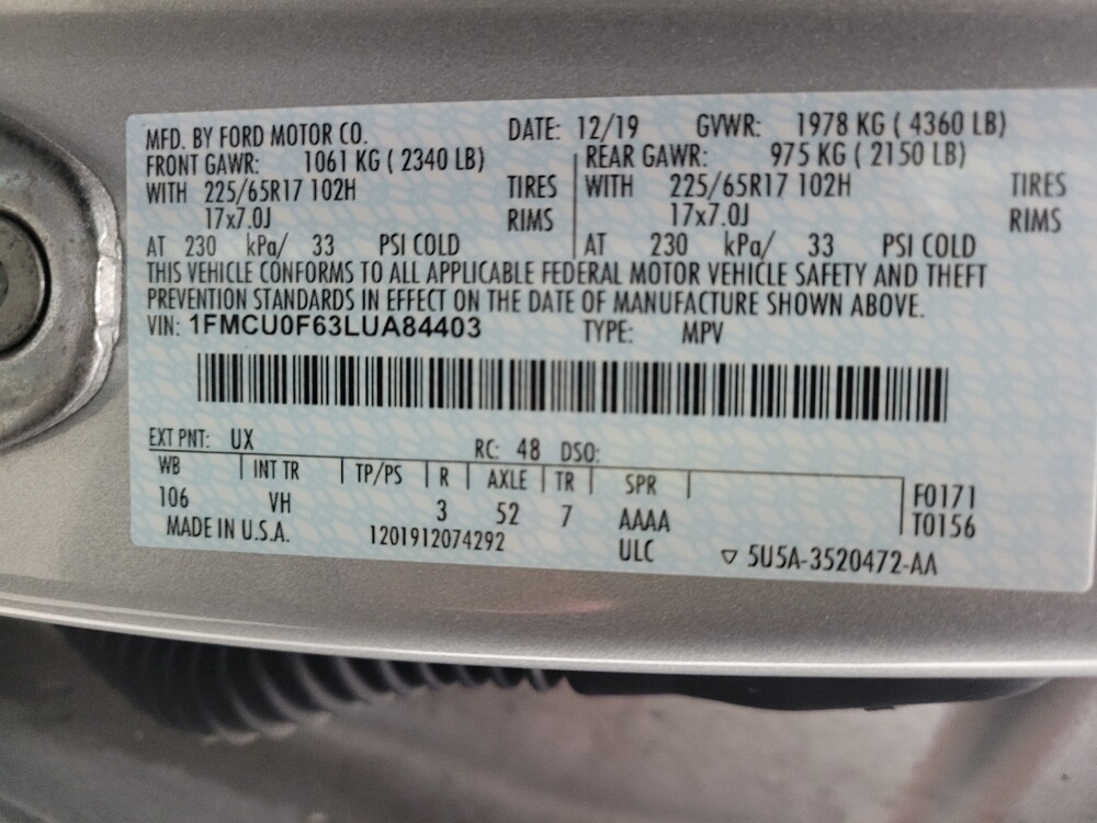 2020 Ford Escape in Taylor, MI 48180 - 18092083 33