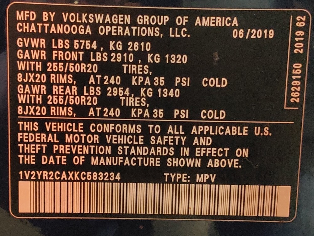 2019 Volkswagen Atlas in Temple, TX 76502 - 18092114 33