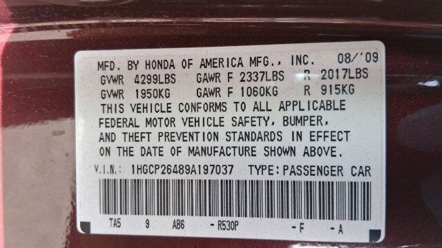 2009 Honda Accord in Cartersville, GA 30120 - 18092247 13