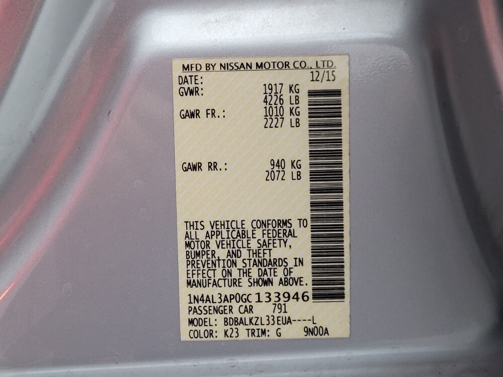 2016 Nissan Altima in Chandler, AZ 85225 - 18092370 33