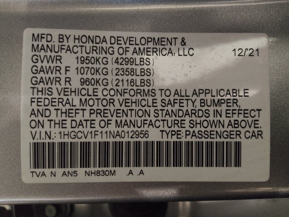 2022 Honda Accord in Augusta, GA 30907 - 18092421 33