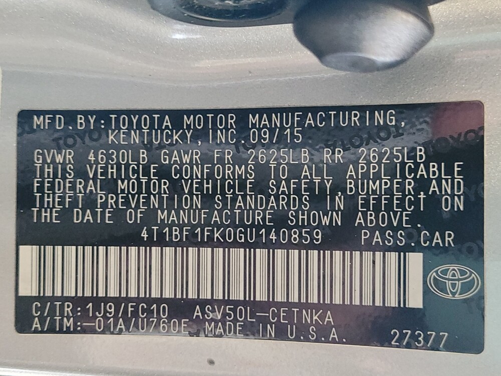 2016 Toyota Camry in Kissimmee, FL 34744 - 18092422 33