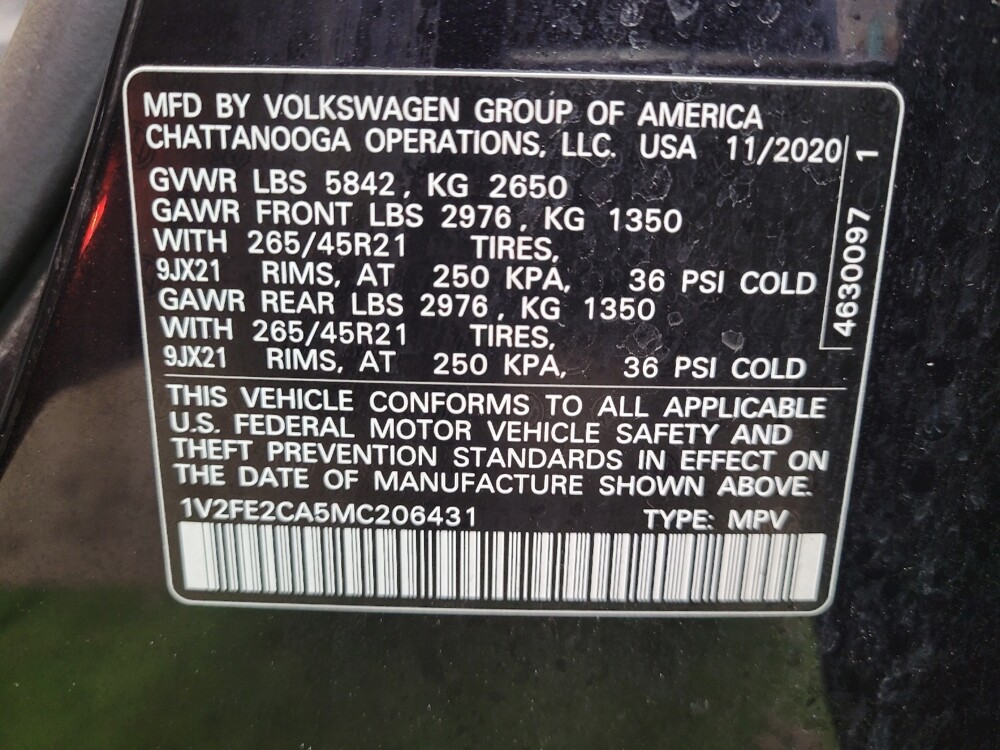 2021 Volkswagen Atlas in Miamisburg, OH 45342 - 18092448 33