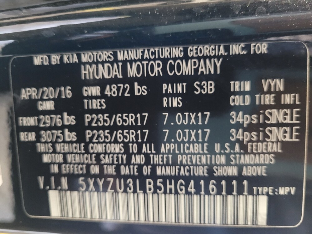 2017 Hyundai Santa Fe in Gainesville, FL 32609 - 18092504 33