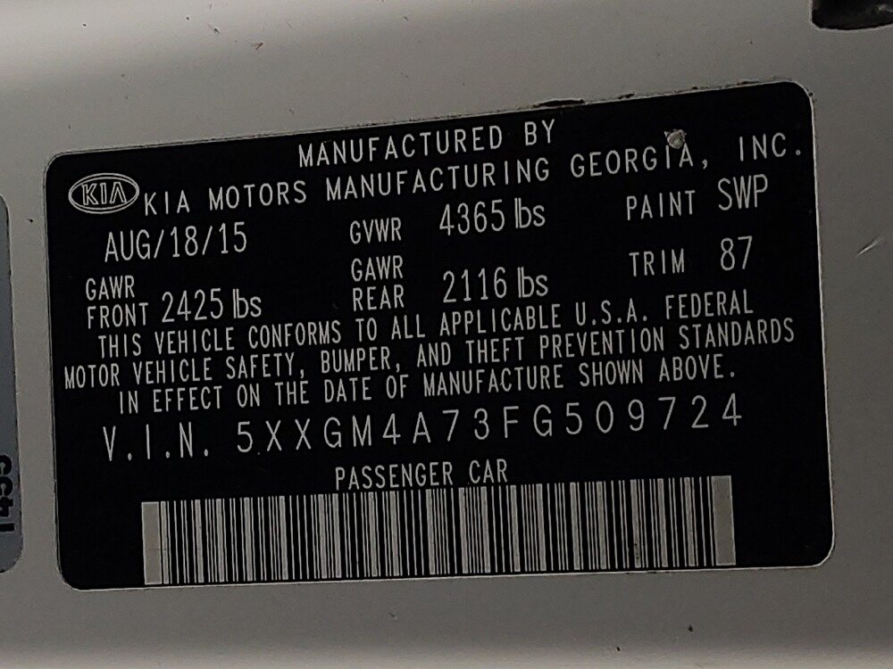 2015 Kia Optima in Charleston, SC 29414 - 18092506 33