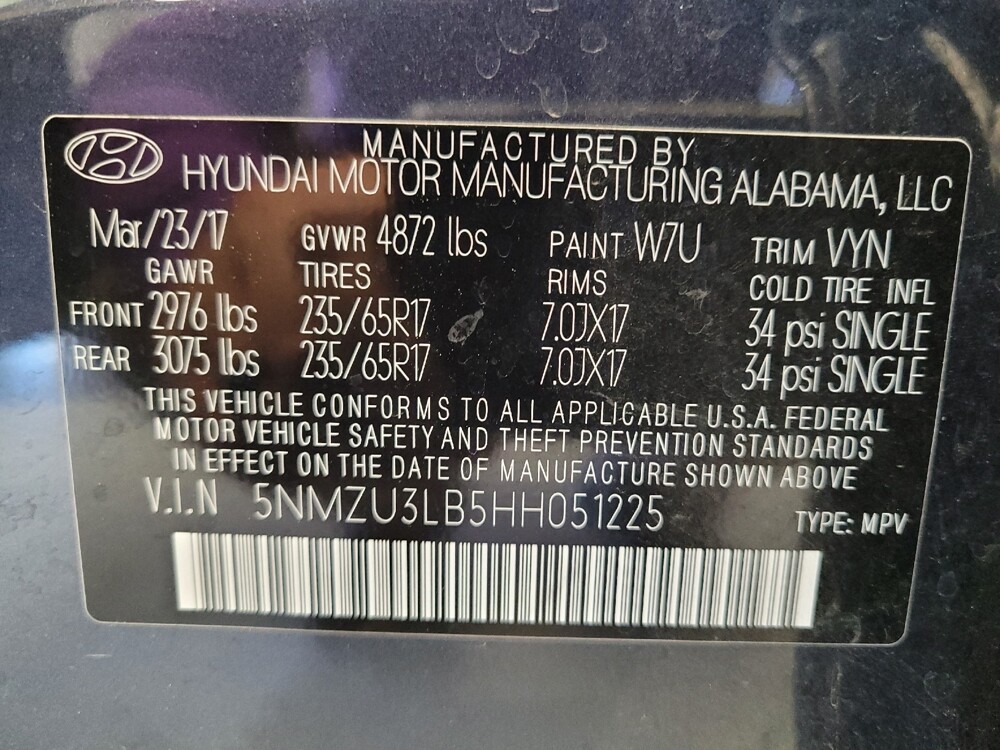 2017 Hyundai Santa Fe in Riverside, CA 92504 - 18092517 33