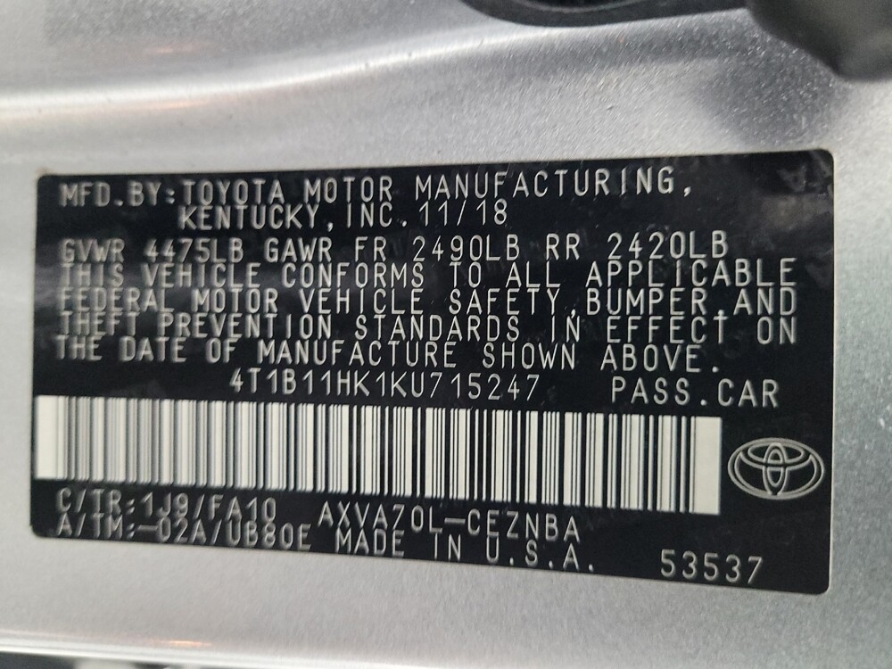 2019 Toyota Camry in Las Vegas, NV 89102 - 18092572 33