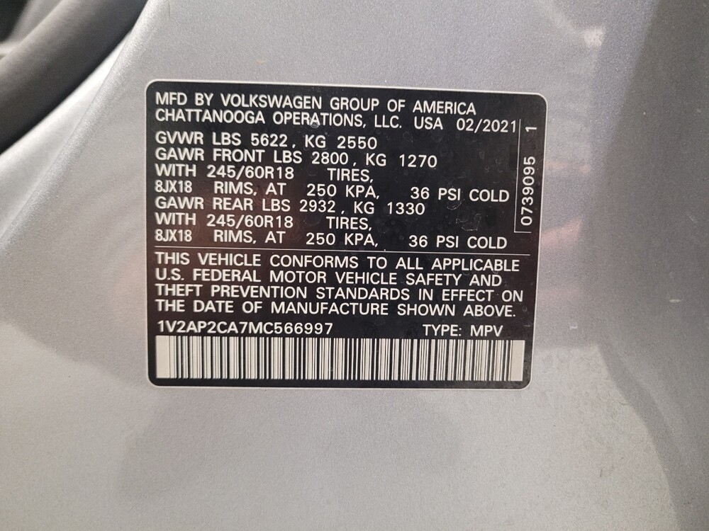 2021 Volkswagen Atlas in Riverside, CA 92504 - 18092617 33