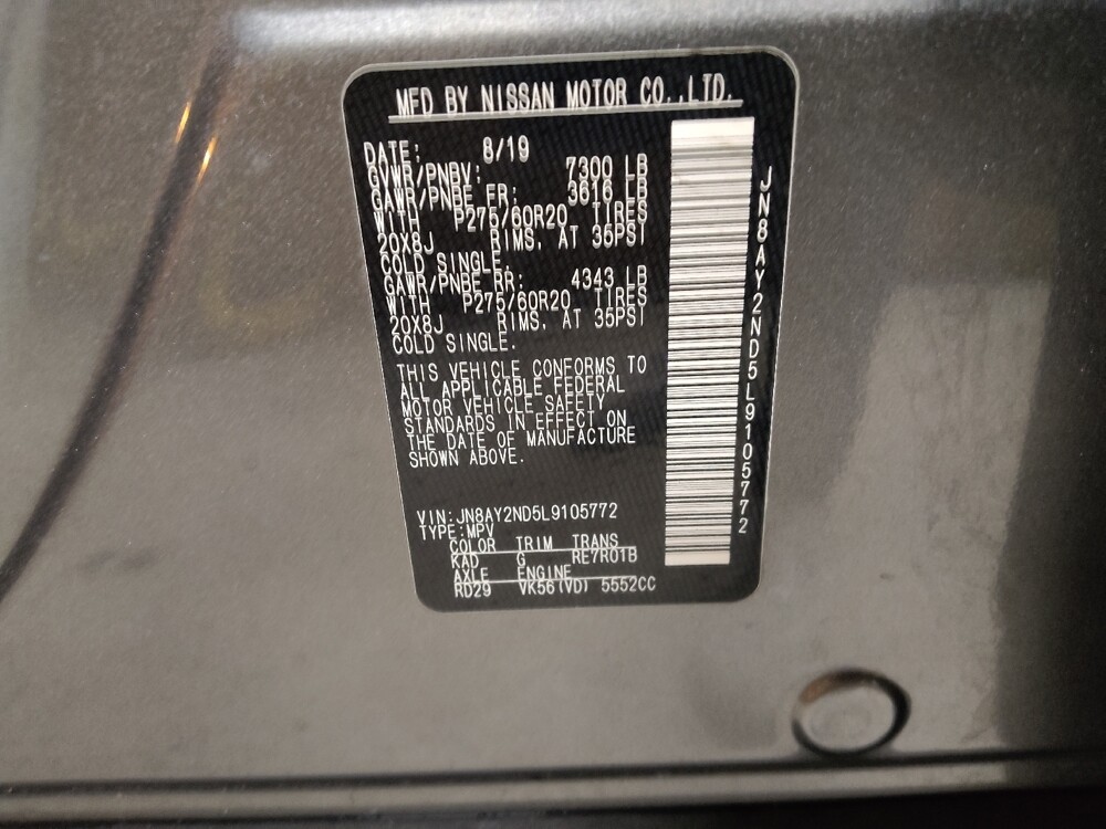 2020 Nissan Armada in Union City, GA 30291 - 18092643 33