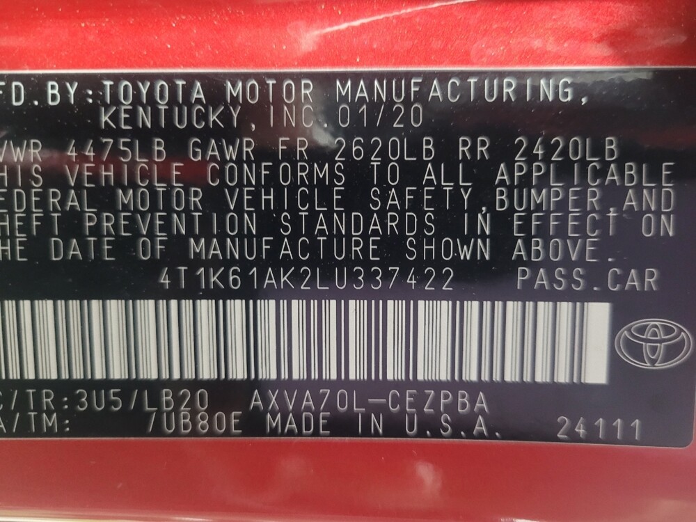 2020 Toyota Camry in Knoxville, TN 37923 - 18092647 33