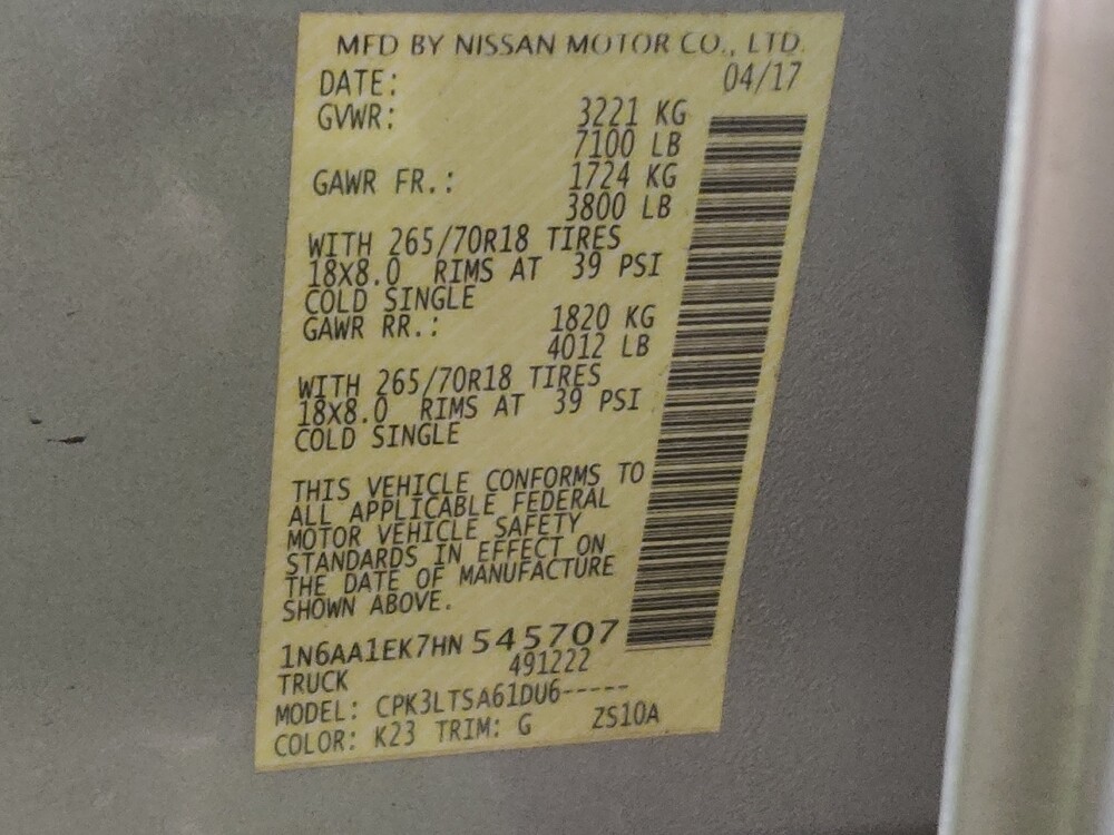 2017 Nissan Titan in Lewisville, TX 75067 - 18092667 33