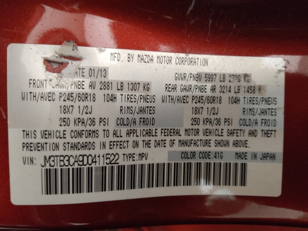 2013 Mazda CX-9 in Sanford, FL 32773 - 18092725 33