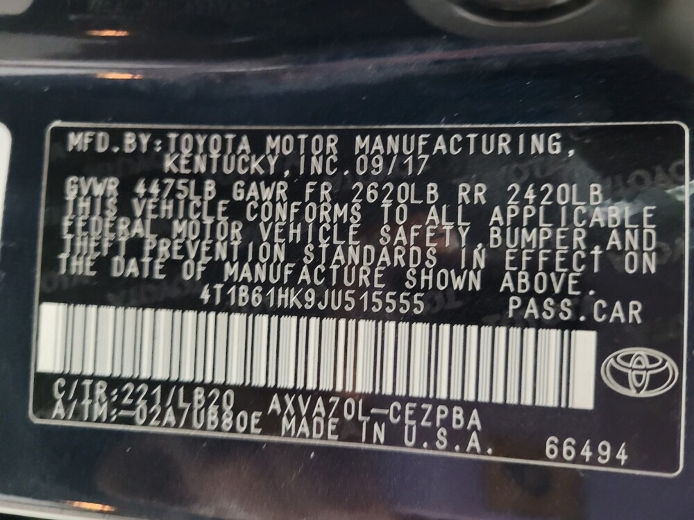 2018 Toyota Camry in Greenville, NC 27834 - 18092750 33