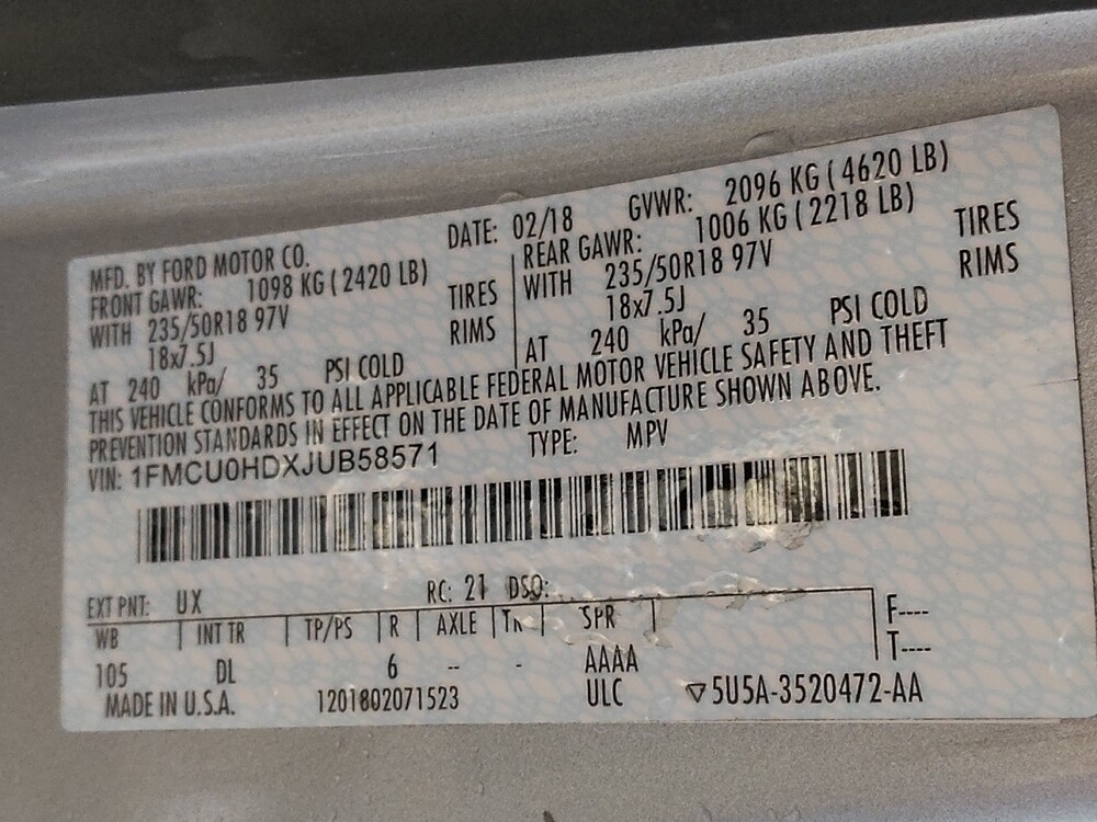 2018 Ford Escape in Winston-Salem, NC 27103 - 18092752 33