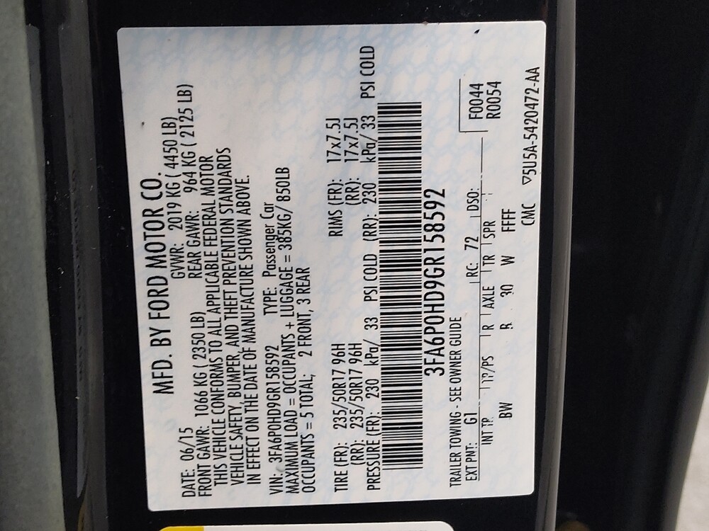 2016 Ford Fusion in Fairfield, OH 45014 - 18092785 33