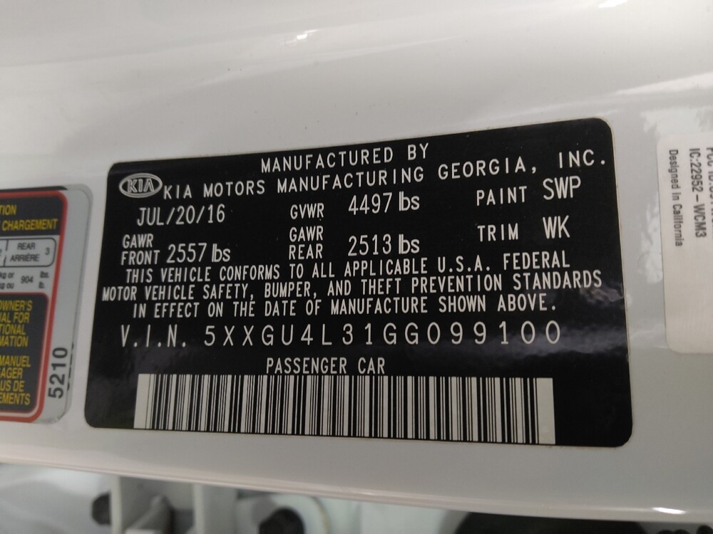 2016 Kia Optima in Stone Mountain, GA 30083 - 18092845 33