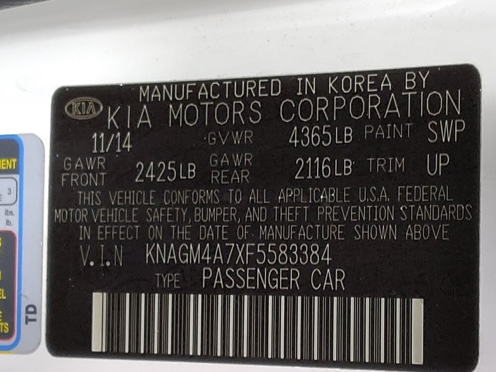 2015 Kia Optima in Charlotte, NC 28213 - 18092851 33