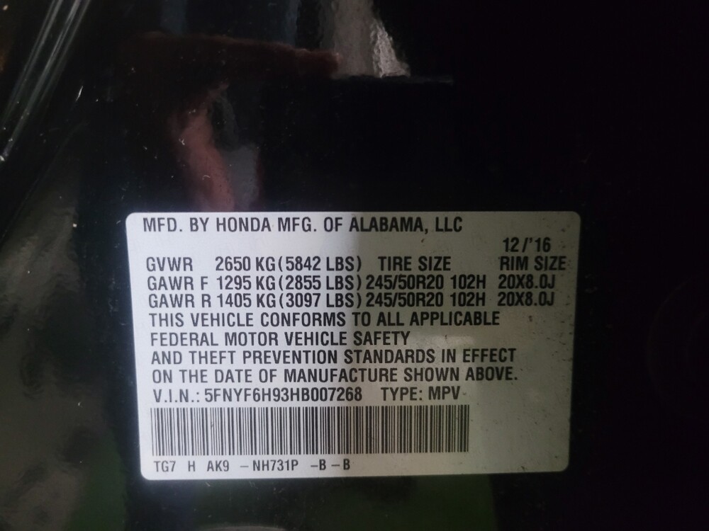 2017 Honda Pilot in Union City, GA 30291 - 18092936 33