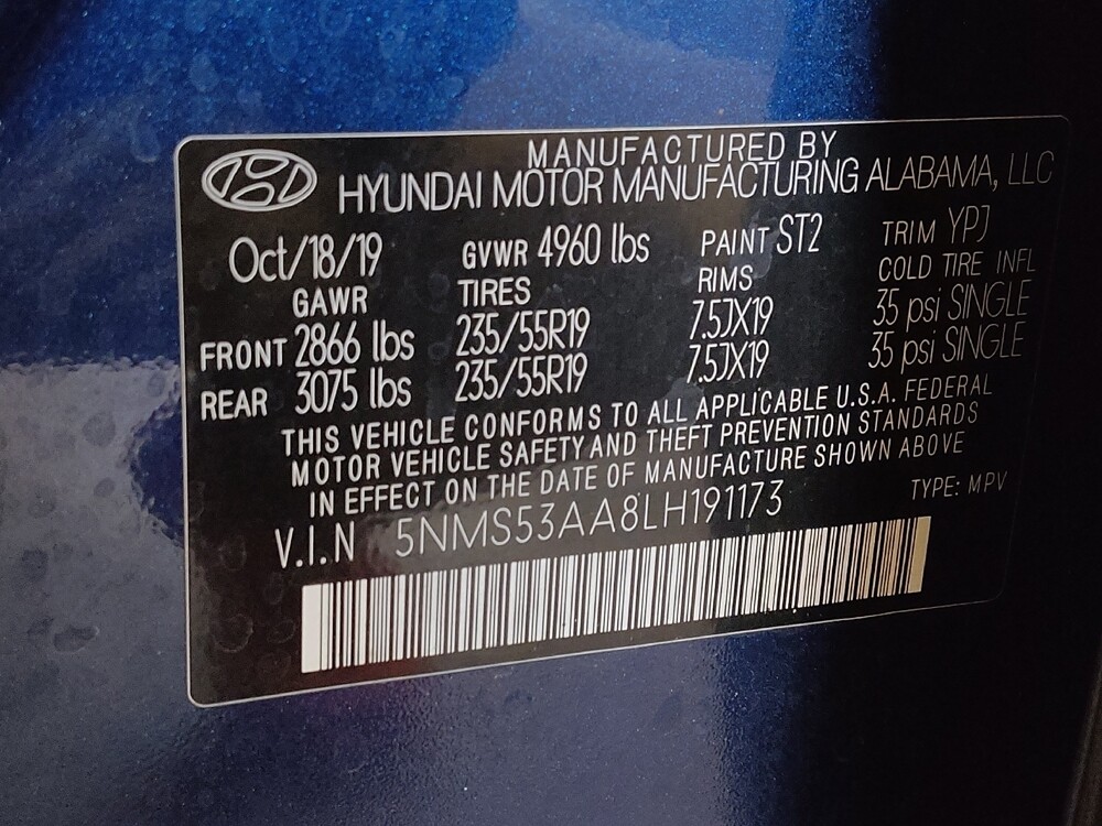 2020 Hyundai Santa Fe in Savannah, GA 31419 - 18092954 33