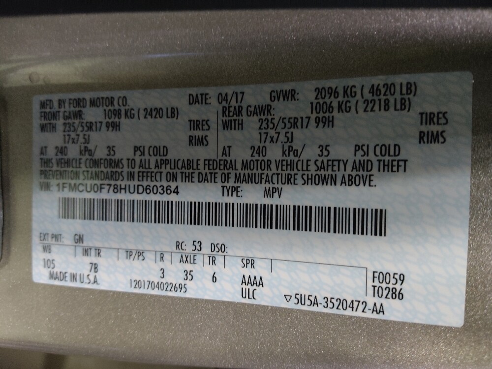 2017 Ford Escape in Tampa, FL 33612 - 18092977 33