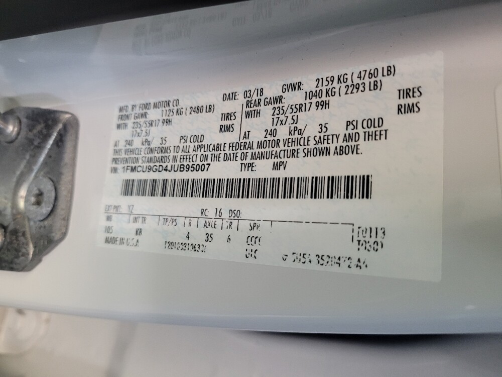 2018 Ford Escape in Fairfield, OH 45014 - 18092987 33