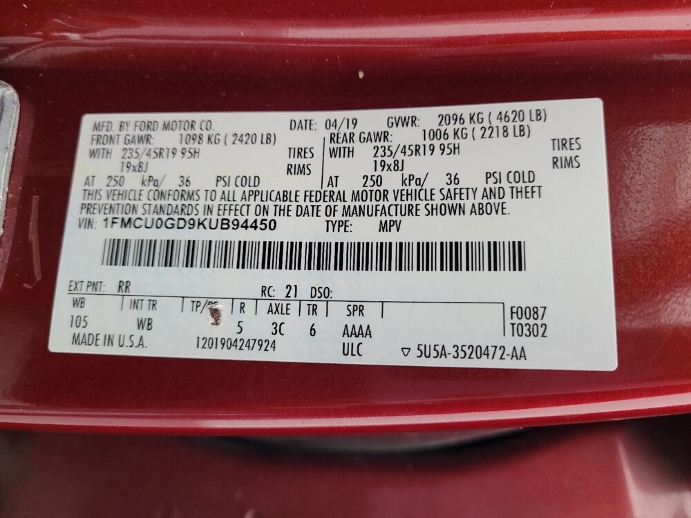 2019 Ford Escape in Greenville, NC 27834 - 18093089 33