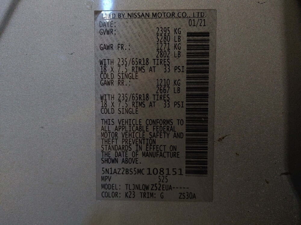 2021 Nissan Murano in Conway, SC 29526 - 18093119 33