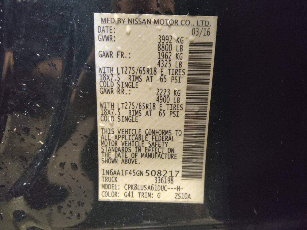 2016 Nissan Titan in Ocala, FL 34471 - 18093120 33