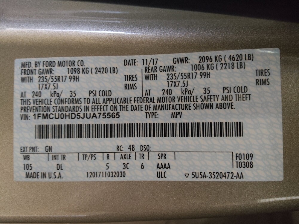 2018 Ford Escape in Mobile, AL 36606 - 18093133 33