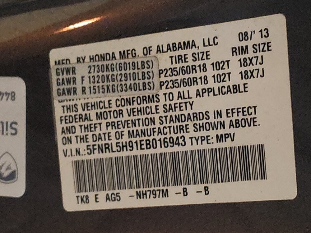 2014 Honda Odyssey in Wilmington, NC 28405 - 18093144 33