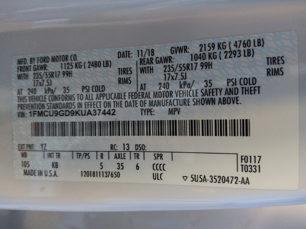 2019 Ford Escape in Live Oak, TX 78233 - 18093168 33