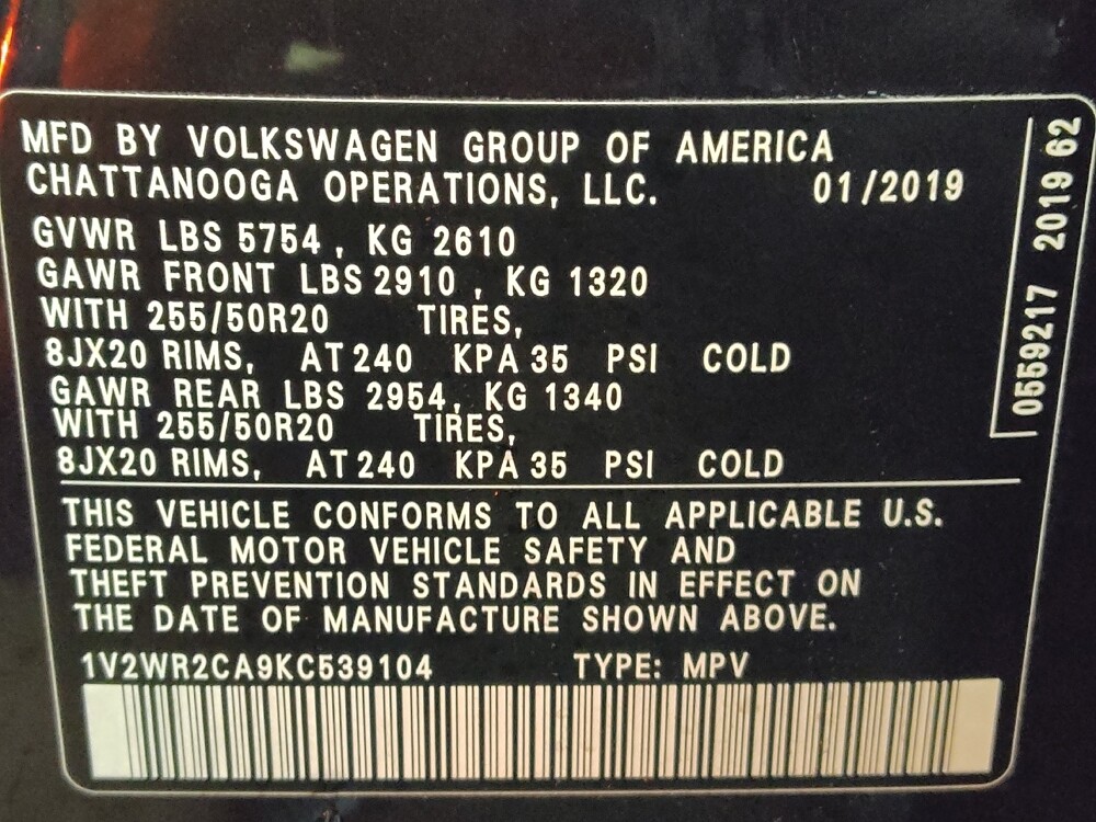2019 Volkswagen Atlas in Houston, TX 77074 - 18093170 33