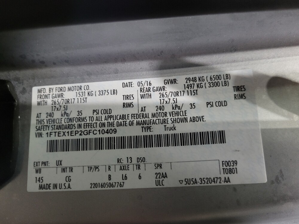 2016 Ford F150 in Temple Hills, MD 20746 - 18093196 33