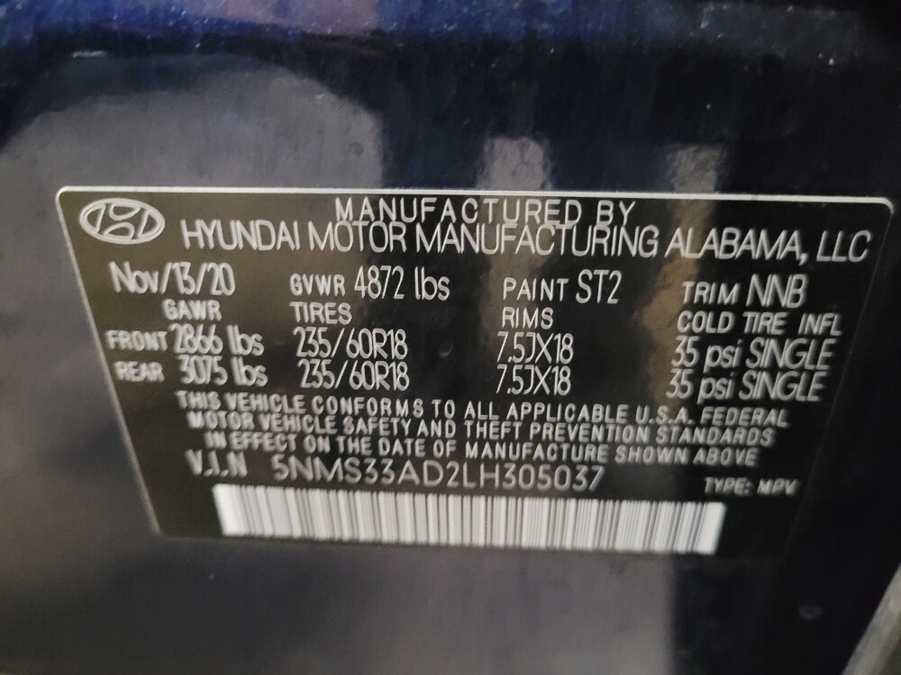 2020 Hyundai Santa Fe in New Castle, DE 19720 - 18093199 33