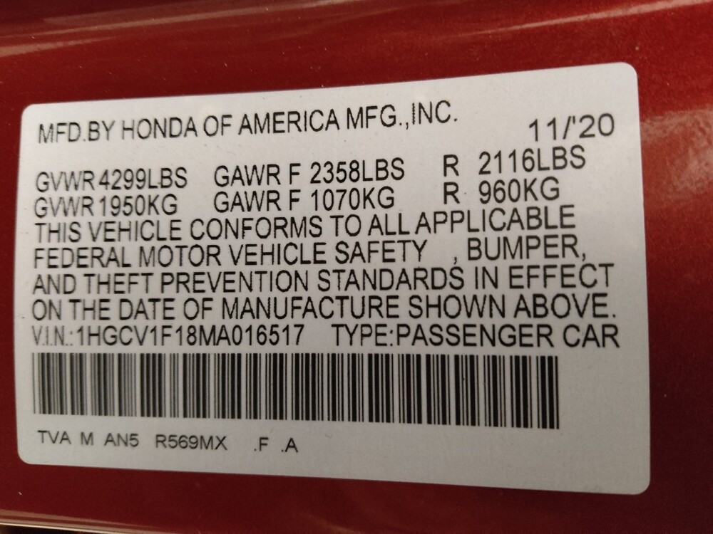 2021 Honda Accord in Lombard, IL 60148 - 18093212 33