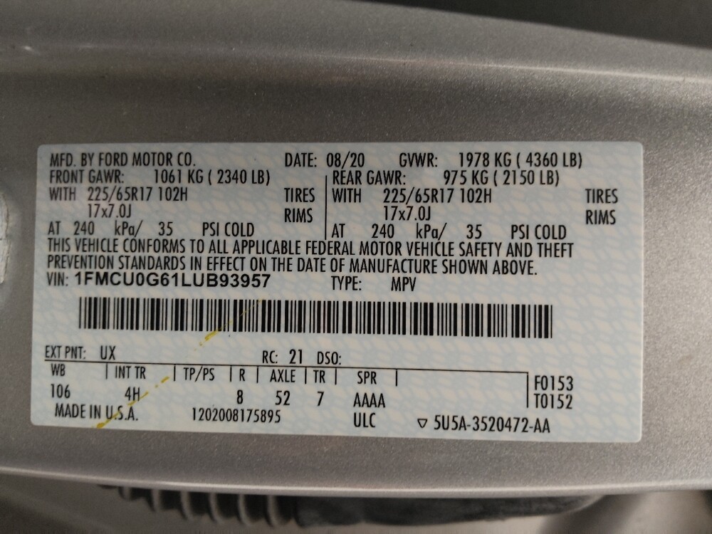 2020 Ford Escape in Grand Rapids, MI 49508 - 18093220 33