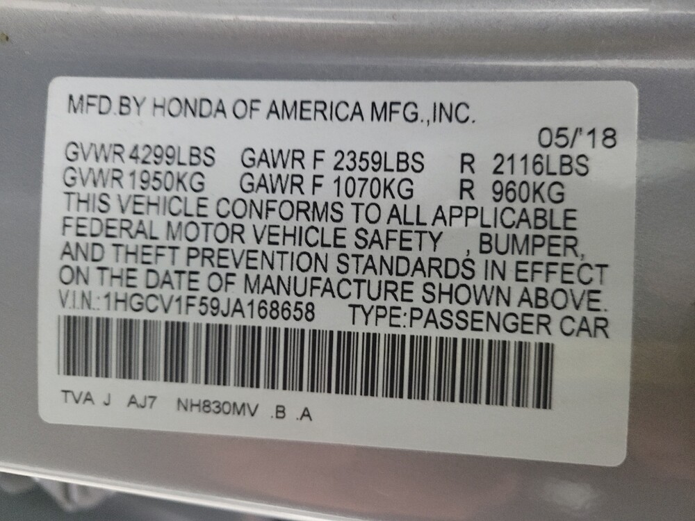 2018 Honda Accord in Madison, TN 37115 - 18093226 33