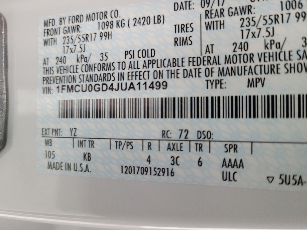 2018 Ford Escape in Las Vegas, NV 89102 - 18093237 33