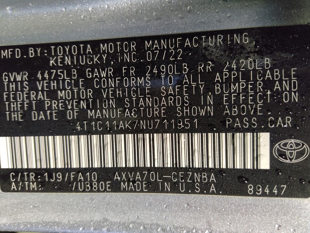 2022 Toyota Camry in Fort Myers, FL 33907 - 18093316 33