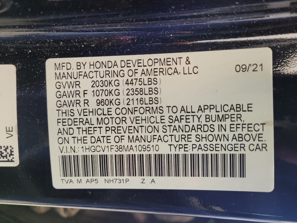 2021 Honda Accord in Columbus, OH 43228 - 18093339 33