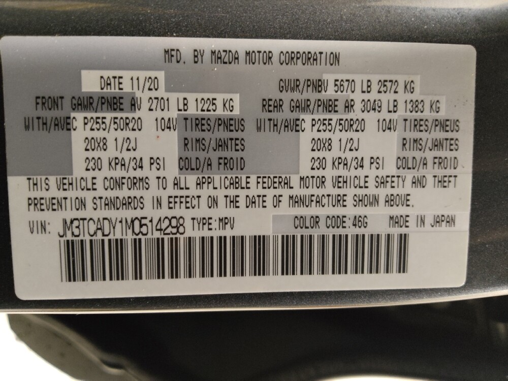 2021 MAZDA CX-9 in Union City, GA 30291 - 18093383 33